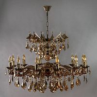 подвесная люстра ambiente leon 2128/12+12 pb tear drop бронза в Кургане