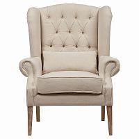 кресло wing back armchair белый лен в Кургане