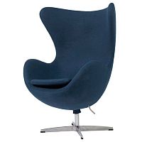 кресло egg chair серо-синее в Кургане