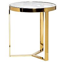 стол журнальный bridge gold 50*55см золотой в Кургане