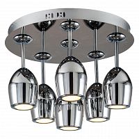 дизайнерская потолочная светодиодная люстра spot light merlot 1194668 хром в Кургане