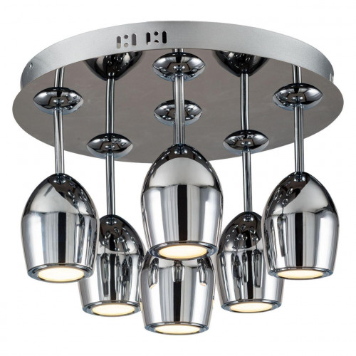 дизайнерская потолочная светодиодная люстра spot light merlot 1194668 хром в Кургане