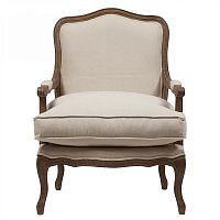кресло мягкое с подлокотниками бежевое louisa bergere chair в Кургане