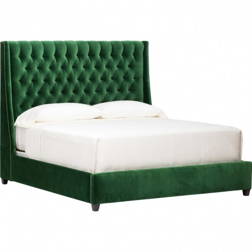 кровать двуспальная 160х200 зеленая emerald в Кургане