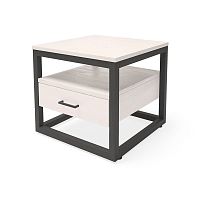 тумба neo loft массив дуба ящик посередине белая в Кургане