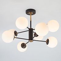 потолочная люстра eurosvet austin 70091/8 черная белая в Кургане