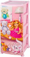 комод 4-х секционный 40х48х95 см violet кукла в Кургане