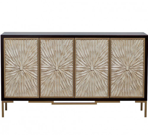 комод 157х41х90 коричневый, золото в Кургане