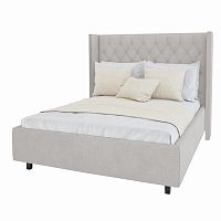кровать двуспальная 180х200 бежевая из велюра wing-2 в Кургане
