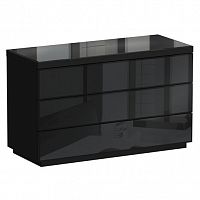 комод kristal 3 ящика черный глянец в Кургане