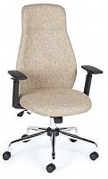кресло для руководителя norden chairs милан, обивка: текстиль, цвет: ткань светло-бежевая в Кургане