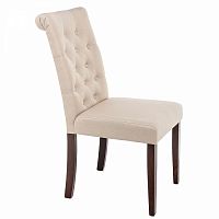 стул деревянный amelia dark walnut / fabric cream в Кургане