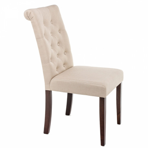 стул деревянный amelia dark walnut / fabric cream в Кургане