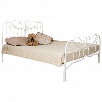 кованая двуспальная кровать 160х200 белая brena в Кургане