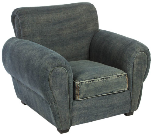 кресло san francisco denim armchair серое в Кургане