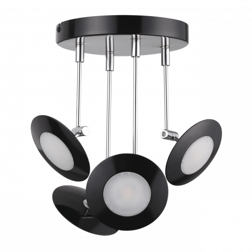 потолочная светодиодная люстра odeon light uliss 3811/28cl черная в Кургане
