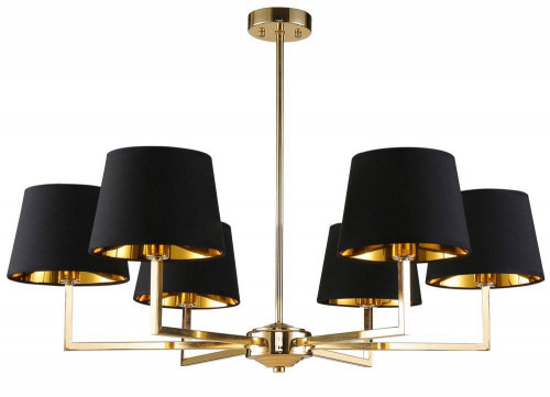 подвесная люстра crystal lux conte sp6 черная в Кургане