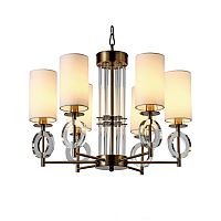 люстра felton 6 от delight collection белая/прозрачная/латунь в Кургане