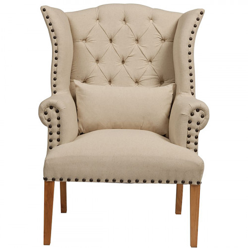 кресло quinn tufted armchair бежевое в Кургане