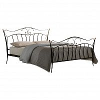 кованая двуспальная кровать 160х200 серая mila в Кургане