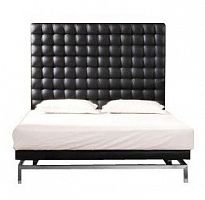 кровать двуспальная 180х200 коричневая из экокожи konigreich dark brown в Кургане