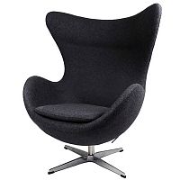 кресло egg chair черное в Кургане