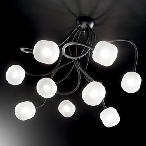 потолочная люстра ideal lux octopus pl9 nero в Кургане
