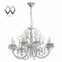 подвесная люстра mw-light свеча 301015308 белая в Кургане