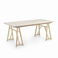 creassy стол 180x85 из натурального дерева из ротанга от la forma (ex julia grup) в Кургане