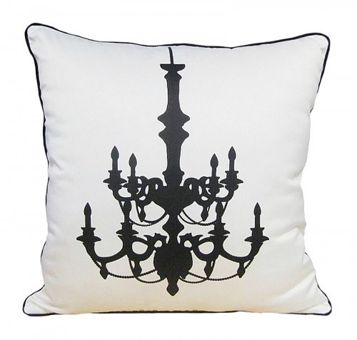 подушка с рисунком канделябра chandelier white в Кургане