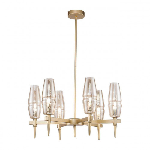 подвесная люстра maytoni lita h002pl-06g янтарная в Кургане