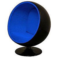 кресло eero ball chair синее с черным в Кургане