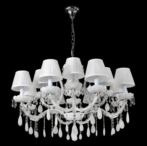 подвесная люстра crystal lux blanca sp12 белая в Кургане