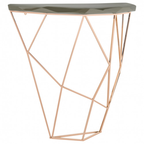 консоль geometric 100x38x90 золото, черная столешница в Кургане