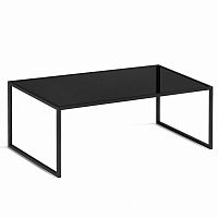 стол журнальный darmian into lite black черное стекло в Кургане