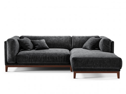 диван case угловой серый на темных ножках в Кургане