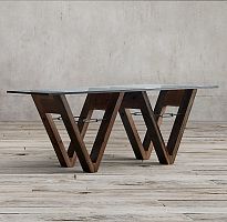 стол wood and glass 152 коричневый в Кургане