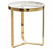 стол журнальный soho gold 50х50х53 см золотой, прозрачный в Кургане