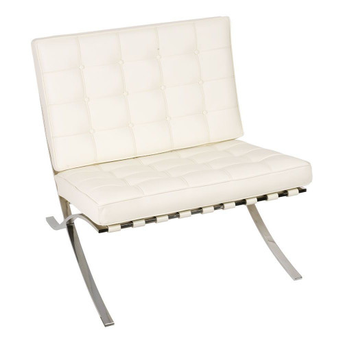кресло barcelona style chair белое в Кургане
