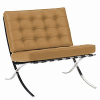 кресло barcelona chair бежевое в Кургане