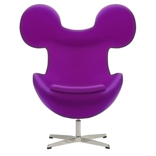 кресло egg mickey фиолетовое в Кургане
