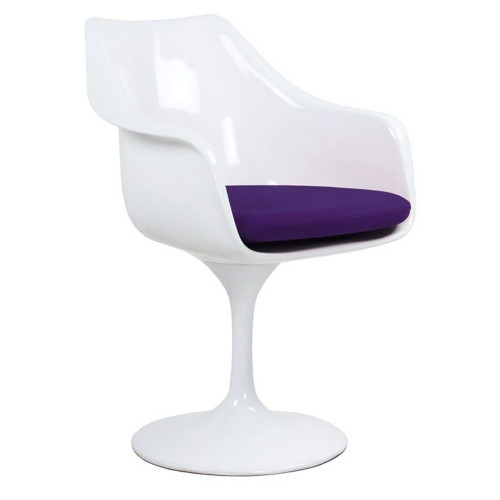 кресло tulip armchair бело-фиолетовое шерсть в Кургане