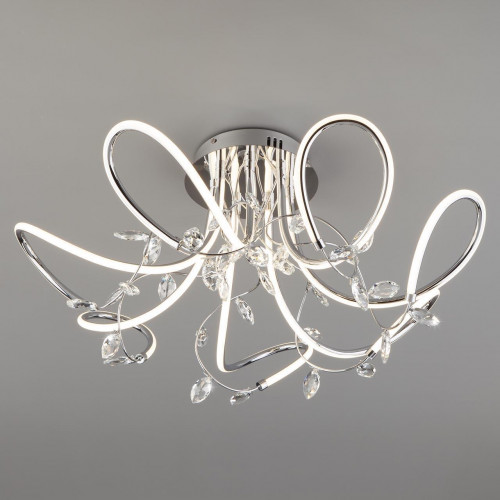 потолочная светодиодная люстра eurosvet irvine 90106/7 хром в Кургане